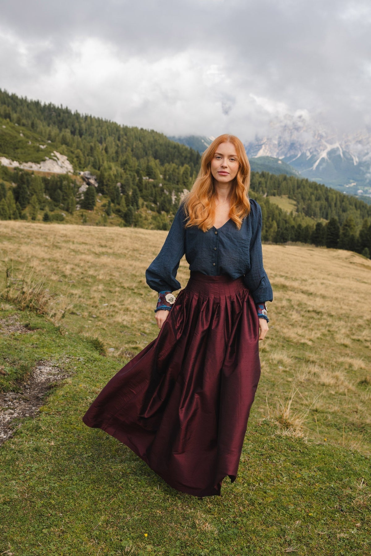 Yas Skirt - Tafetta Bottoms - Skirts Rosewater House 