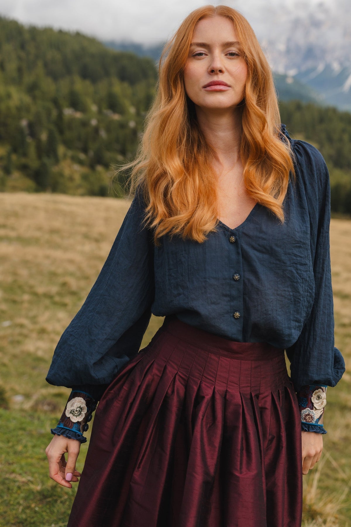 Yas Skirt - Tafetta Bottoms - Skirts Rosewater House 