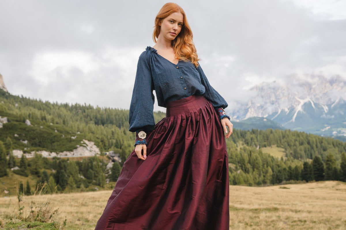 Pansy Blouse - Pansy Embroidery Tops - Blouse Rosewater House 