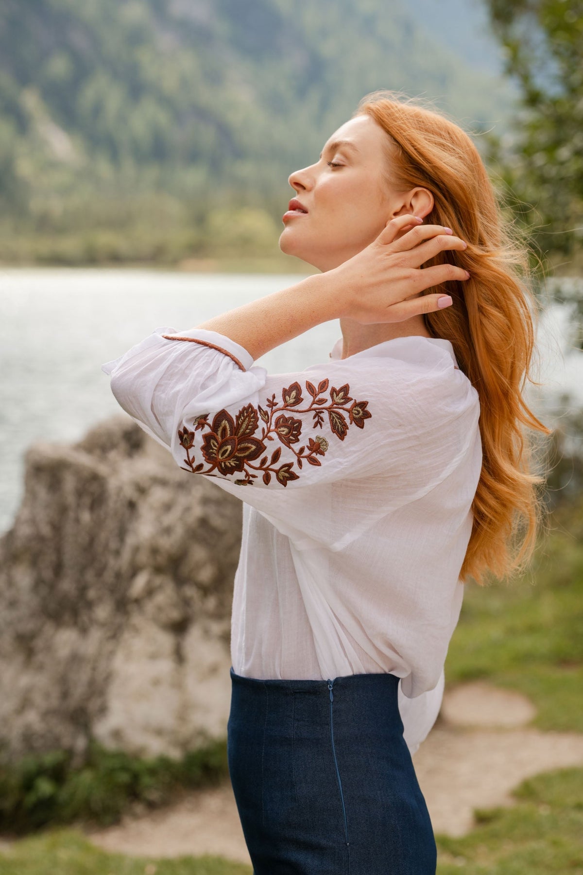 Pardis Blouse - Barg Embroidery Tops - Blouse Rosewater House 