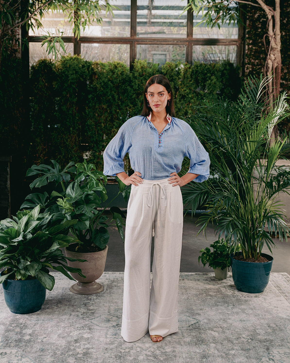 Ania Blouse - Blue Tops - Blouse Rosewater House