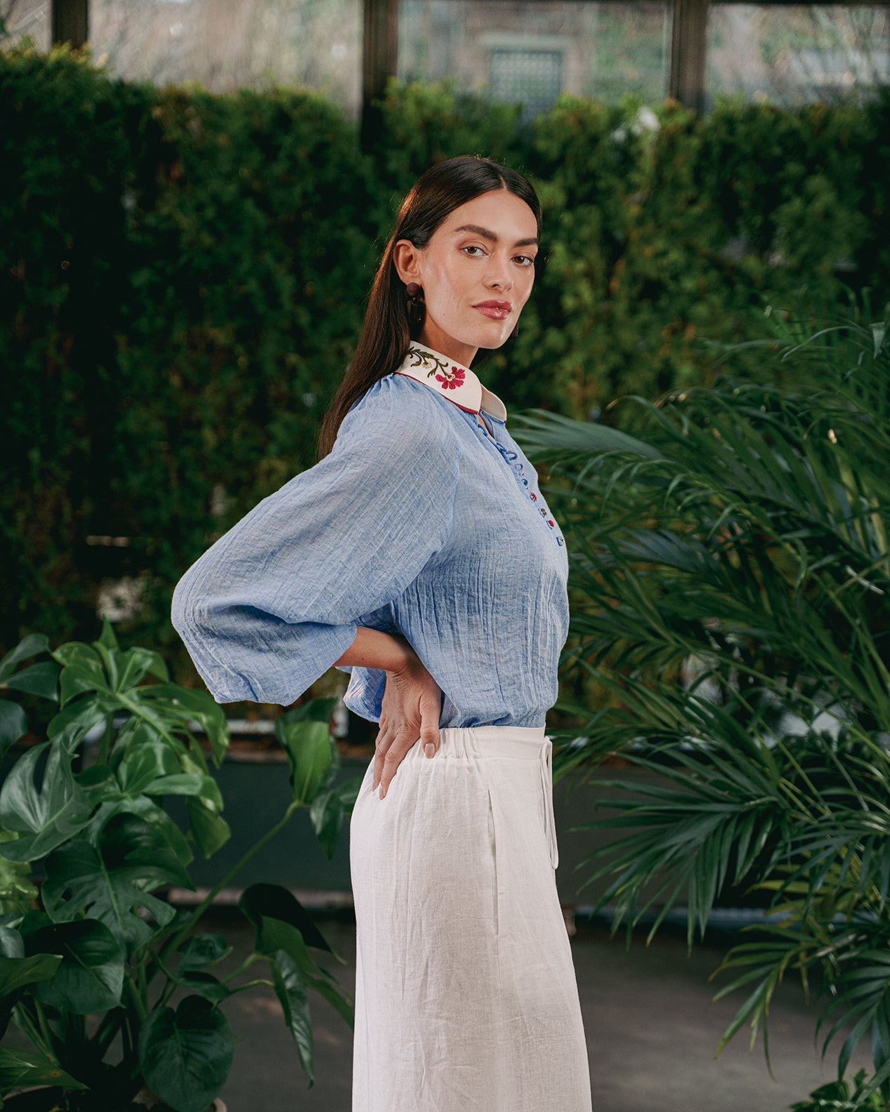 Ania Blouse - Blue Tops - Blouse Rosewater House