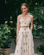 Della Bustier - Fiona Embroidery Pink & Offwhite Tops - Bustier & Embroidered Rosewater House
