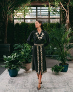 Gita Slit Skirt - Golestoon Embroidery Bottoms - Skirts Rosewater House 