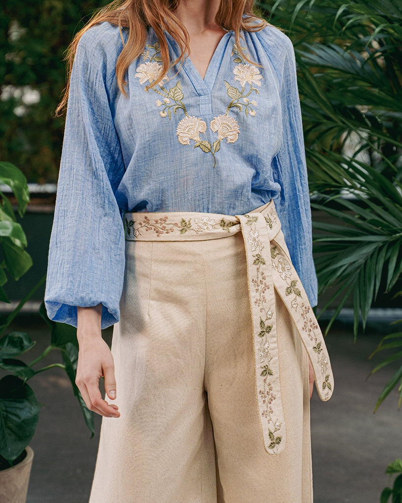 Ivy Pant - Ivy Embroidery Bottoms - Pants Rosewater House 