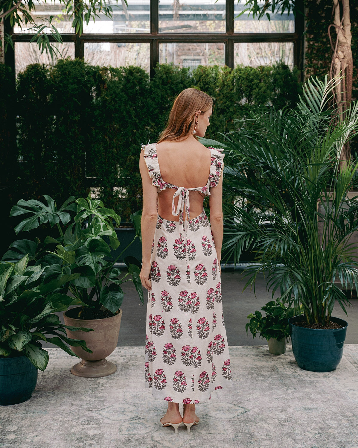 Malika Dress - Ghalamkar Fiona Blockprint Dresses - Midi Rosewater House 