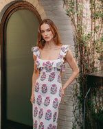 Malika Dress - Ghalamkar Fiona Blockprint Dresses - Midi Rosewater House 
