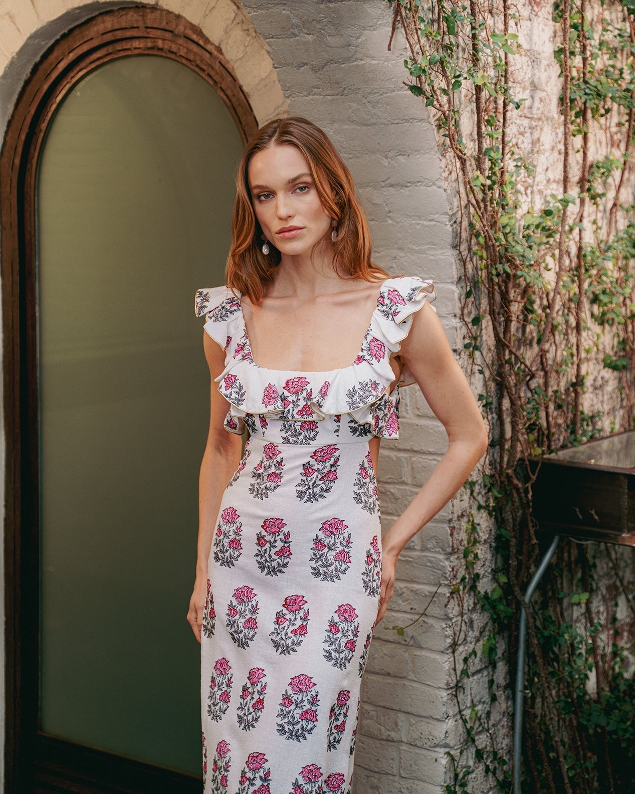 Malika Dress - Ghalamkar Fiona Blockprint Dresses - Midi Rosewater House 