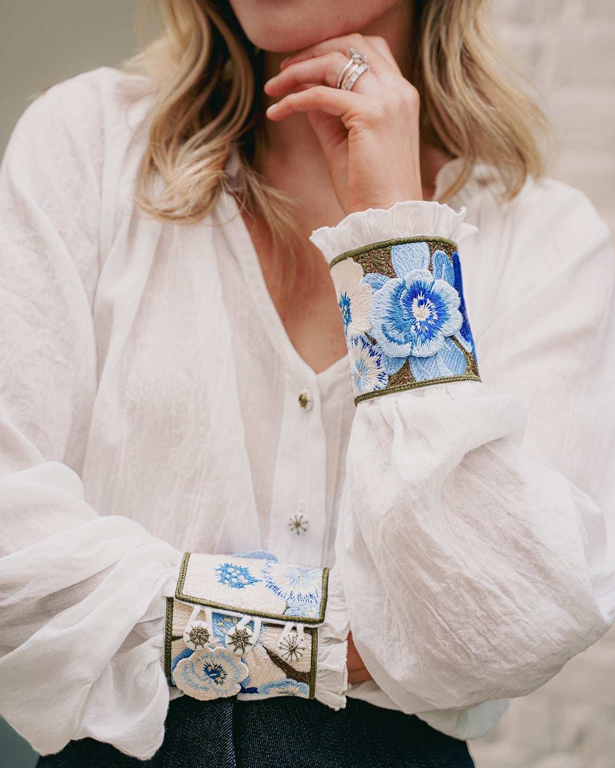 Pansy Blouse - White Tops - Blouse Rosewater House