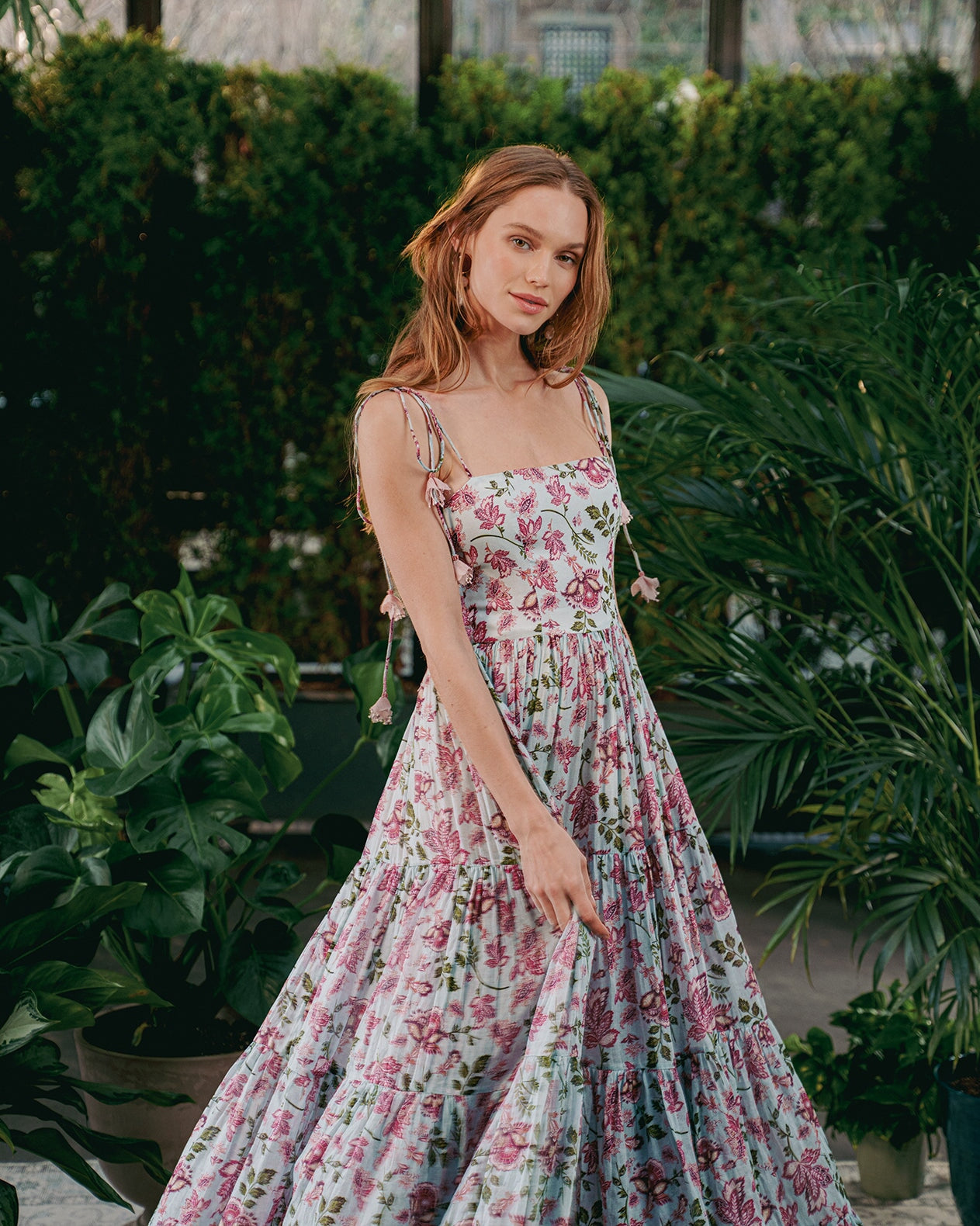 Sara Maxi Dress - Golestan Printed Voile Turquoise Dresses - Maxi Rosewater House