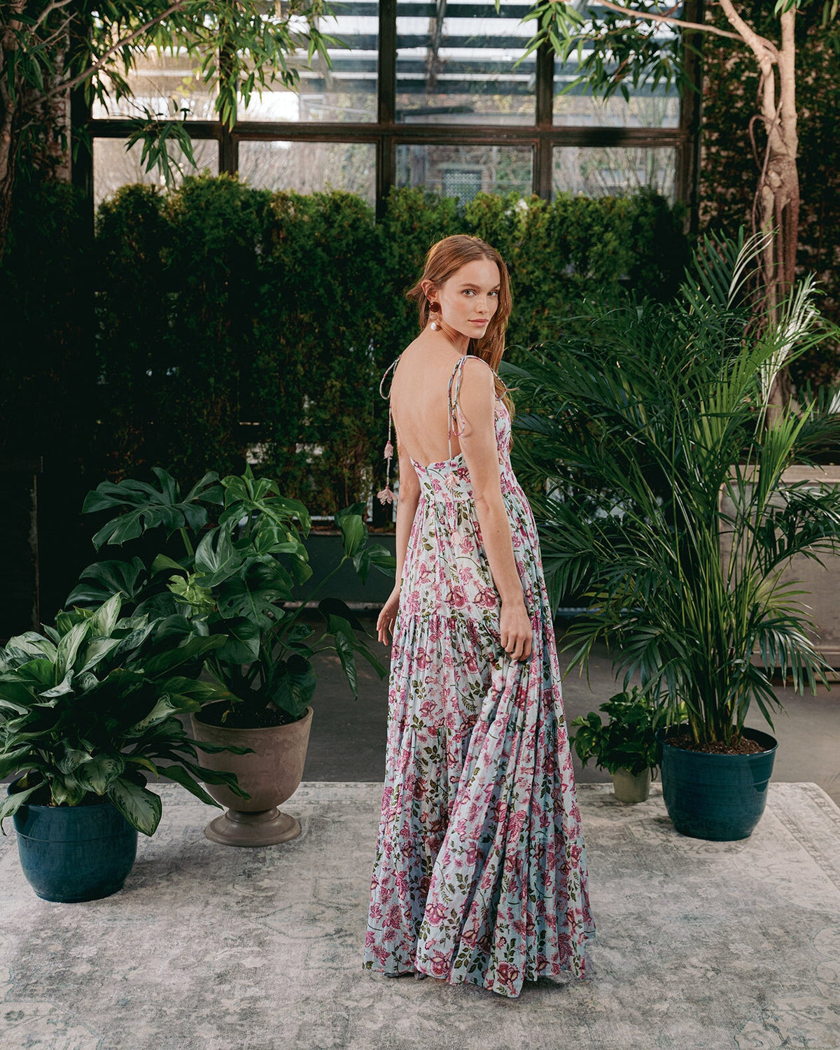 Sara Maxi Dress - Golestan Printed Voile Turquoise Dresses - Maxi Rosewater House