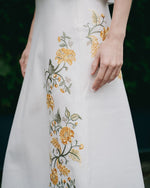 TiTi Skirt - Golestan embroidery Yellow & White Bottoms - Skirts Rosewater House