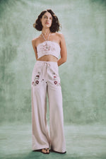 Lola Pants - Lola Embroidered Pink & Pink Rosewater House