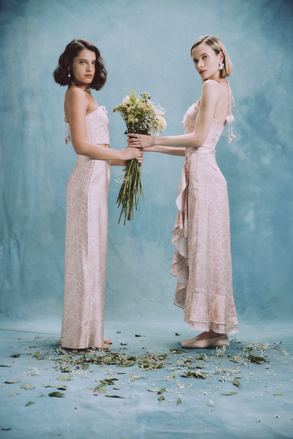 Golestan skirt - Printed Silk Pink Rosewater House