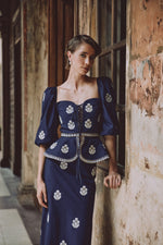 Mina Skirt - Navy & White Rosewater House