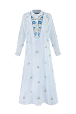 Flora Kaftan - Naz Embroidered Blue & Blue Rosewater House