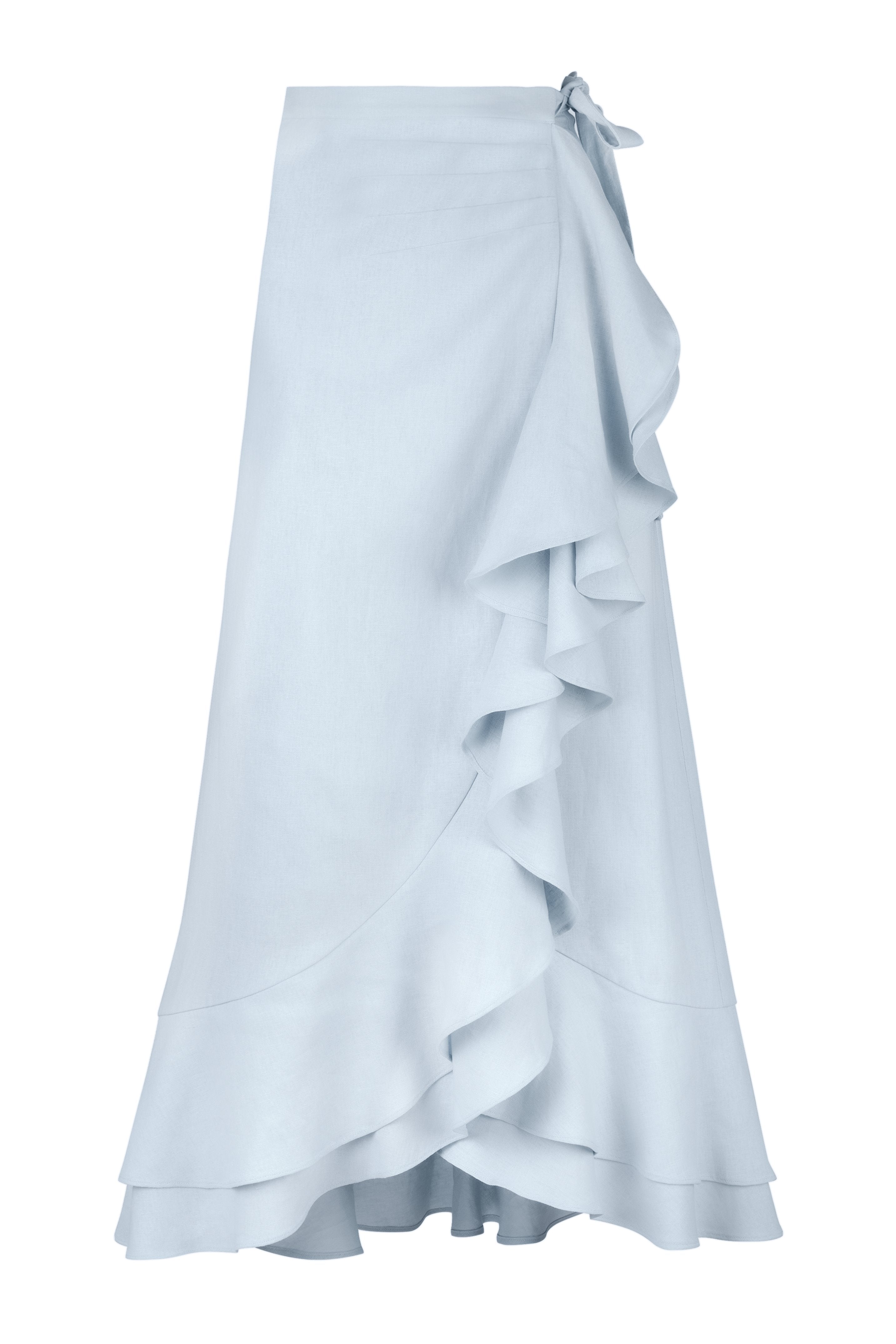 Golestan Ruffle Skirt - Blue Bottoms - Skirts Rosewater House