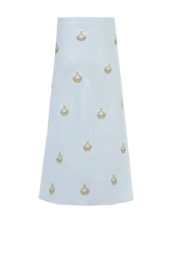 Mina Skirt - Baby Blue & Ivory (OTM Exclusive) Rosewater House 