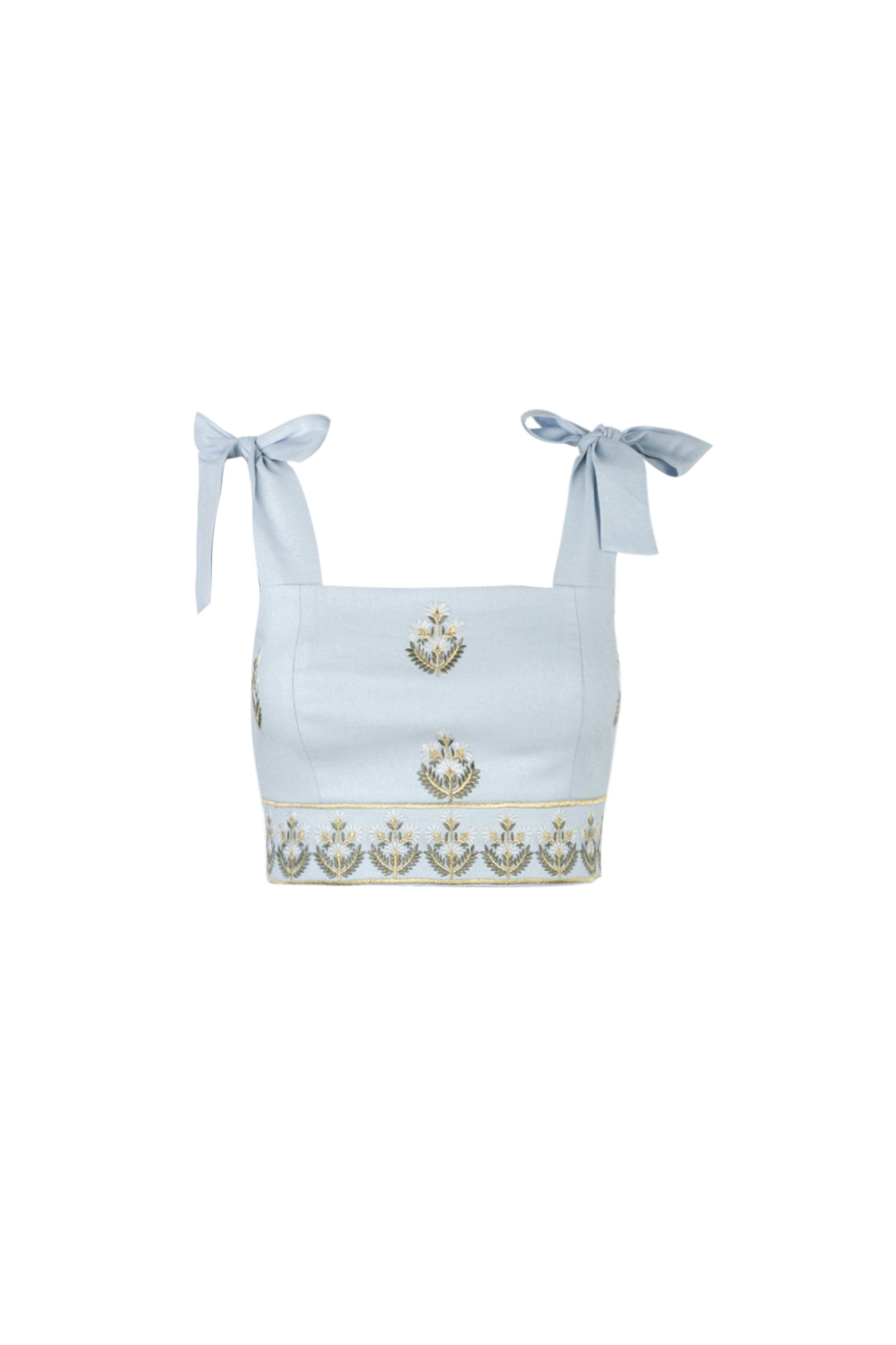 Begum Crop Top - Light Blue & White Dresses - Formal Rosewater House - Wholesale SS25