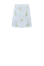 Sarv Mini Skirt - Blue & white Rosewater House