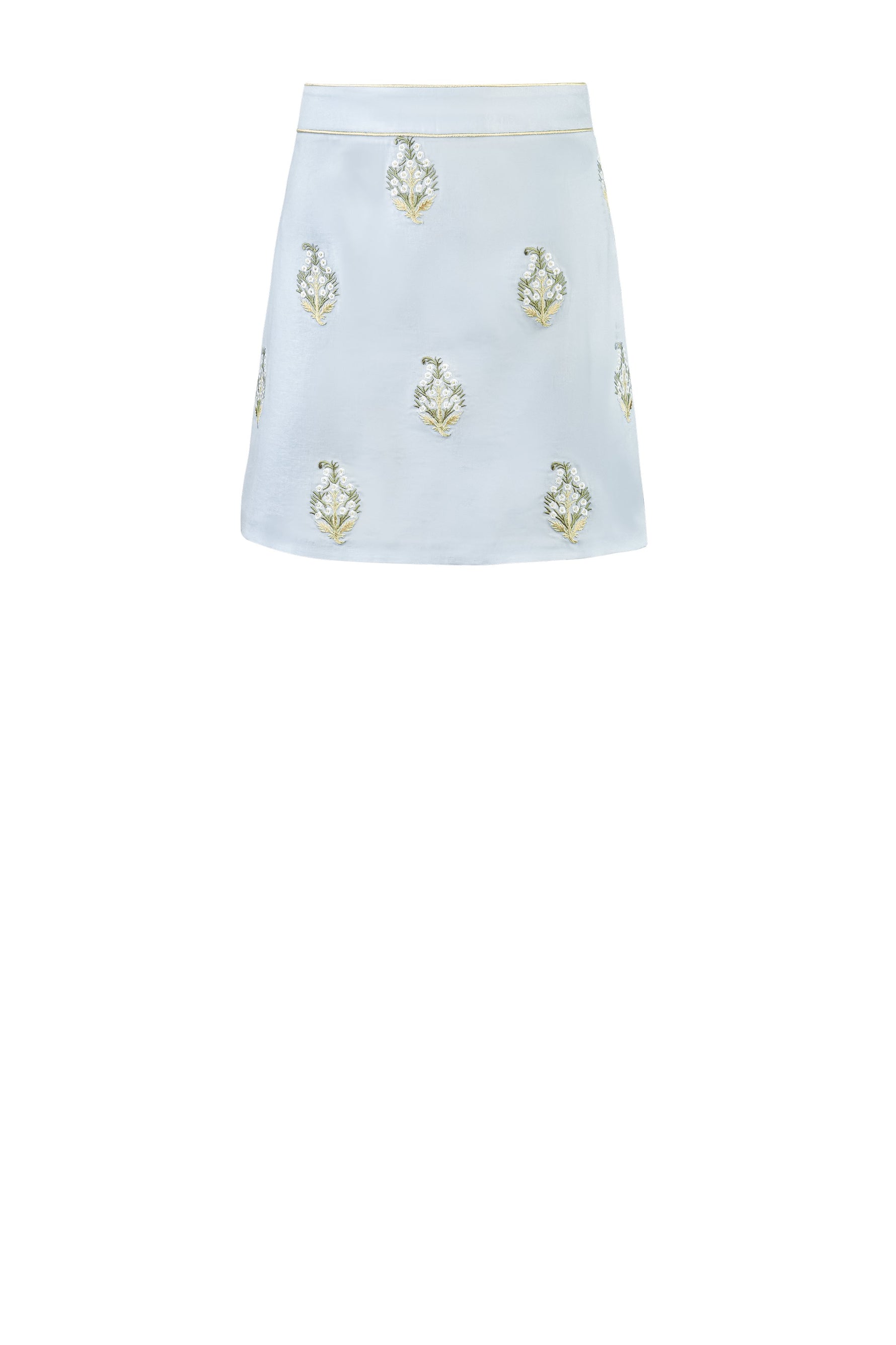 Sarv Mini Skirt - Blue & white Rosewater House
