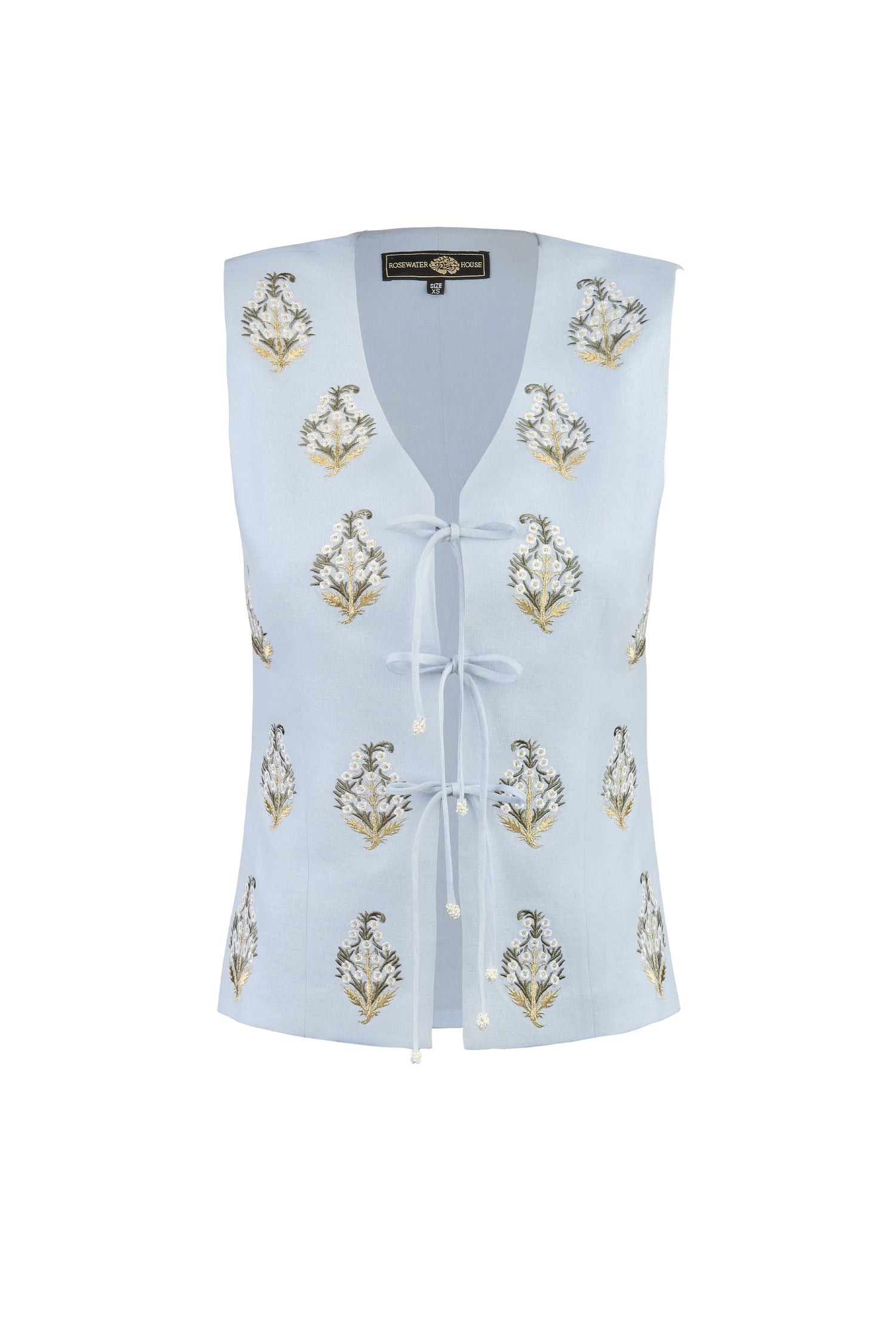 Sarv Vest - Blue & White Rosewater House