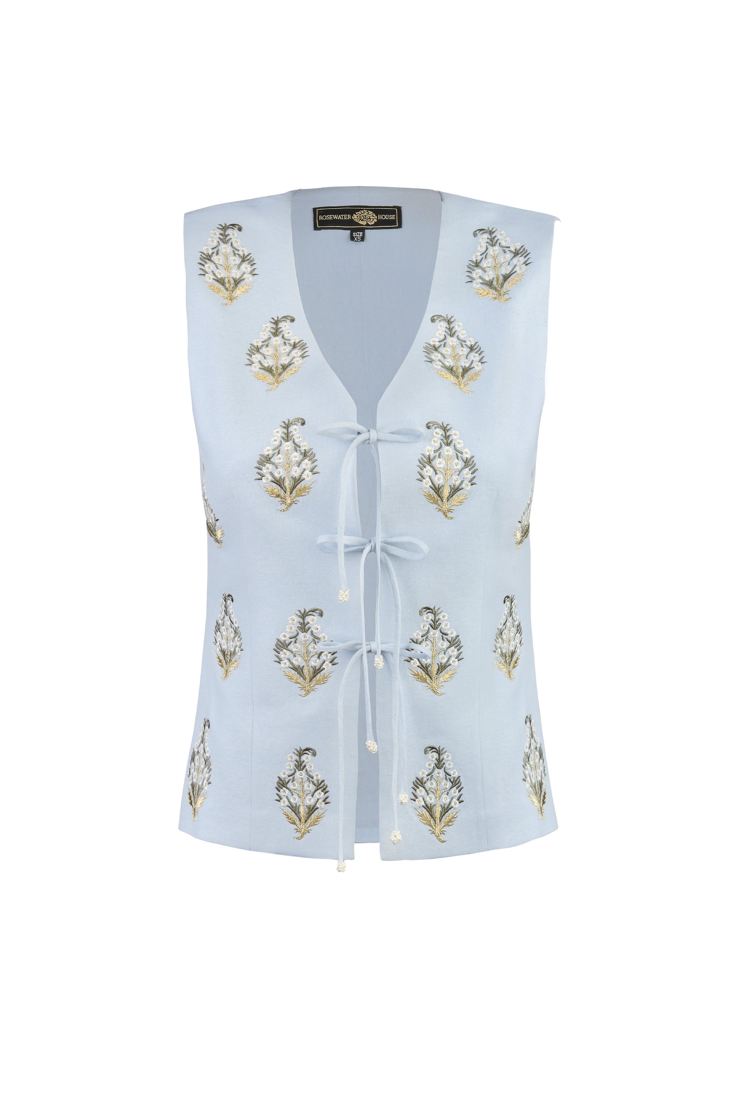 Sarv Vest - Blue & White Rosewater House