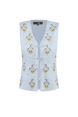 Sarv Vest - Blue & White Rosewater House 