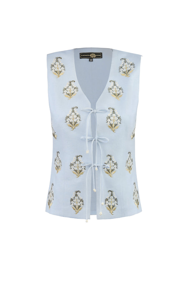 Sarv Vest - Blue & White Rosewater House 