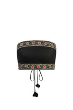 Carnation Crop Top - Carnation Embroidery Tops - Bustier & Embroidered Rosewater House 