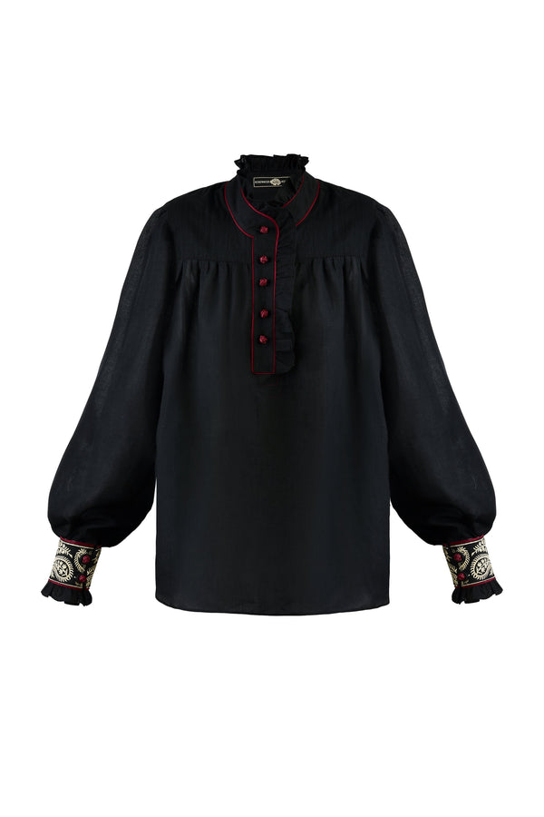 Cypress Blouse - Black Rosewater House 