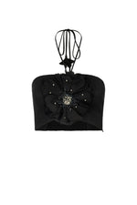 Gol Crop Top - Persica Floral Embelishment Tops - Bustier & Embroidered Rosewater House - Wholesale SS25 