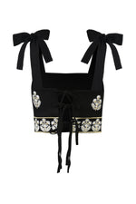Begum Crop Top - Shalimar Embroidery Tops - Bustier & Embroidered Rosewater House 