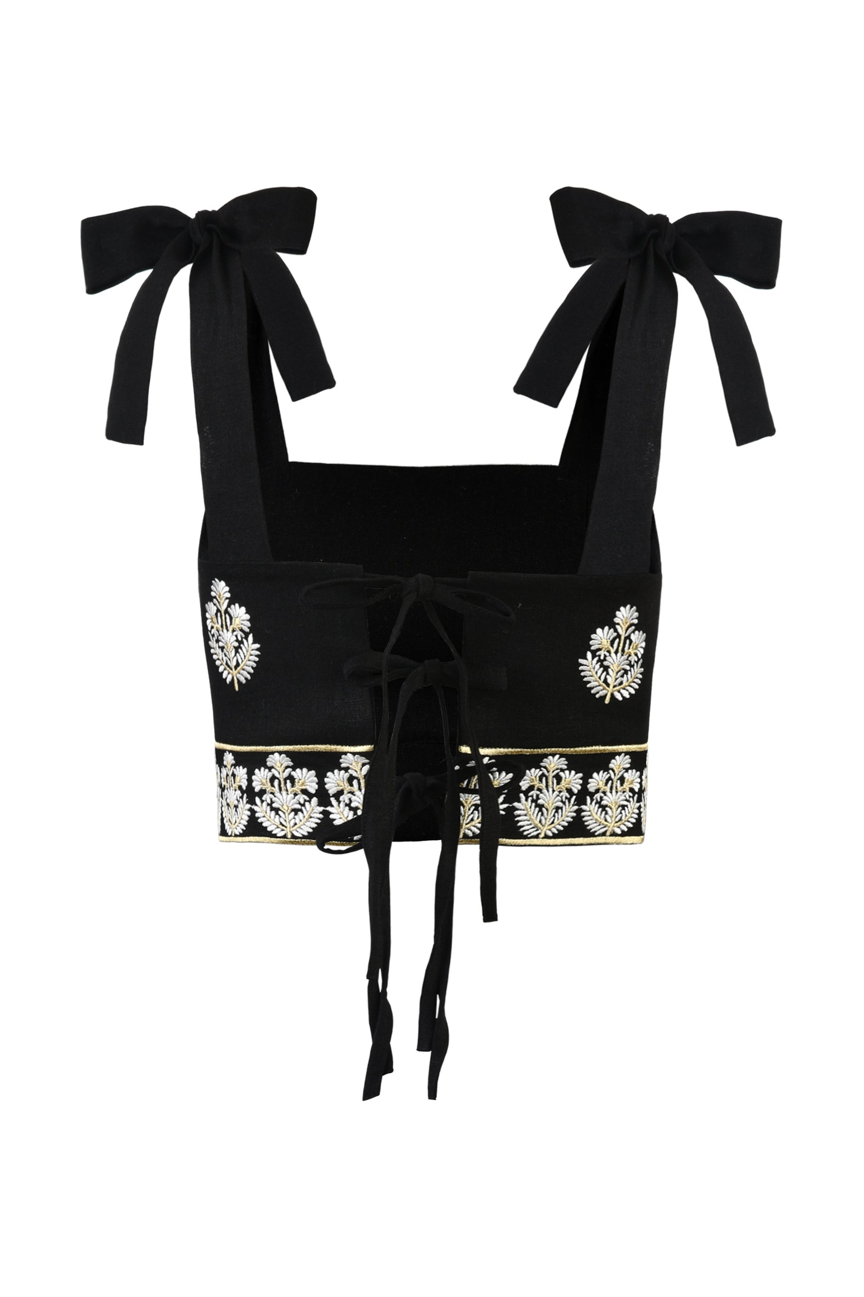 Begum Crop Top - Shalimar Embroidery Tops - Bustier & Embroidered Rosewater House 