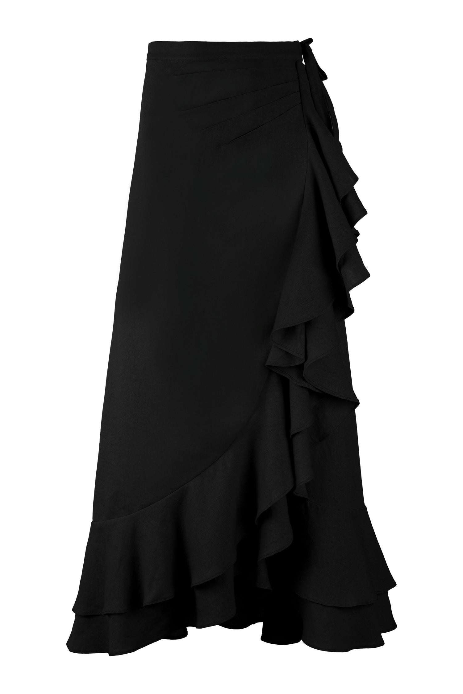 Golestan Ruffle Skirt - Black Bottoms - Skirts Rosewater House