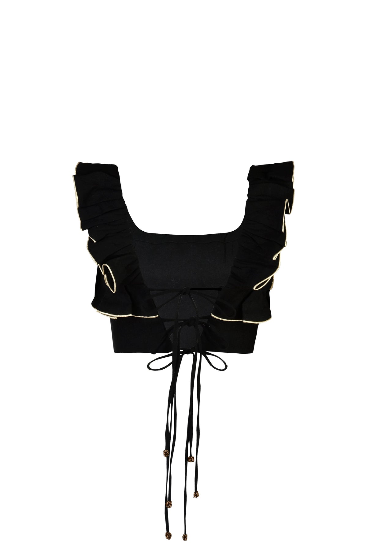 Malika Bustier Top - Black Tops - Cropped & Casual Rosewater House