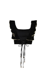 Malika Bustier Top - Black Tops - Cropped & Casual Rosewater House