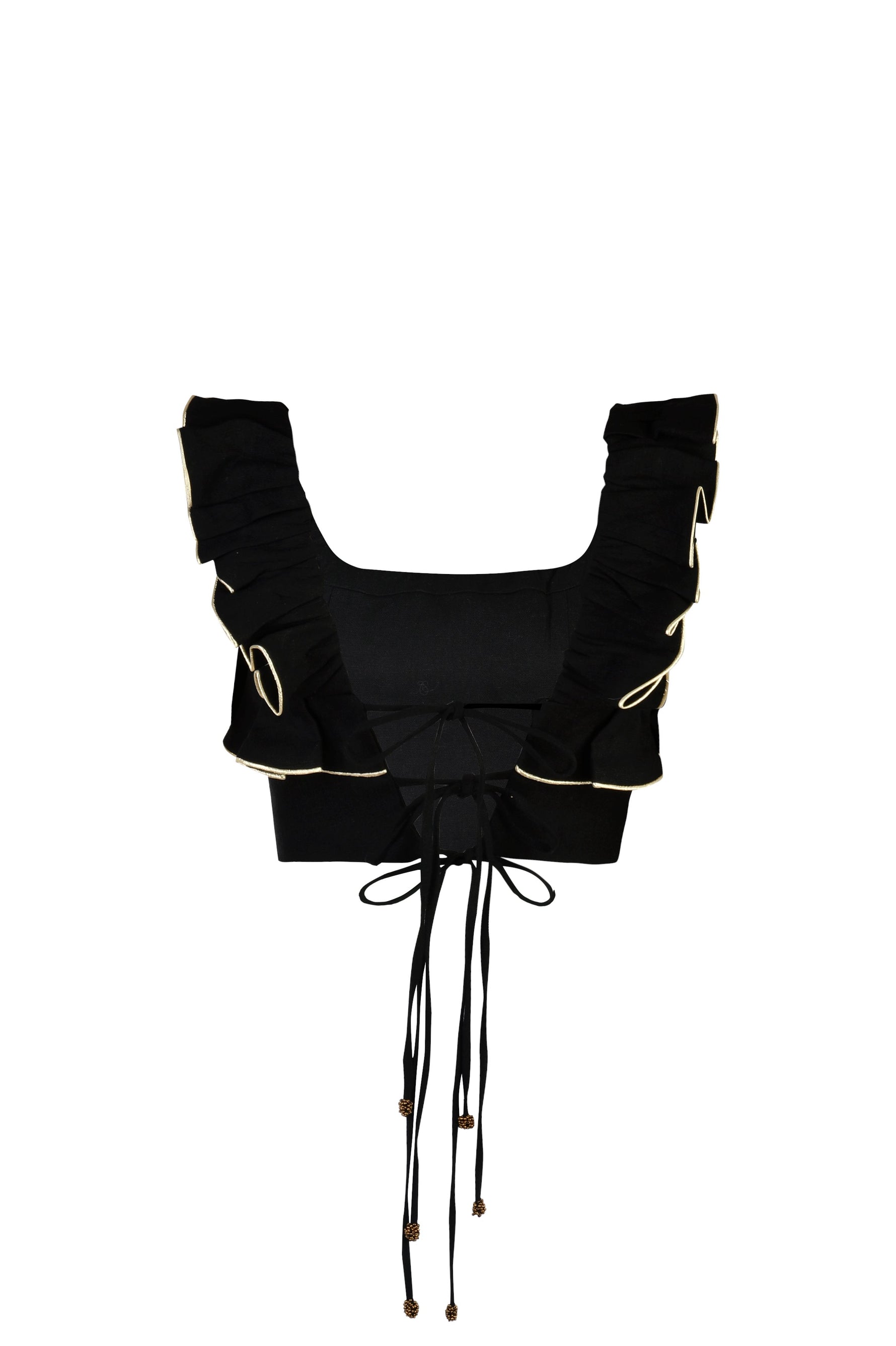 Malika Bustier Top - Black Tops - Cropped & Casual Rosewater House