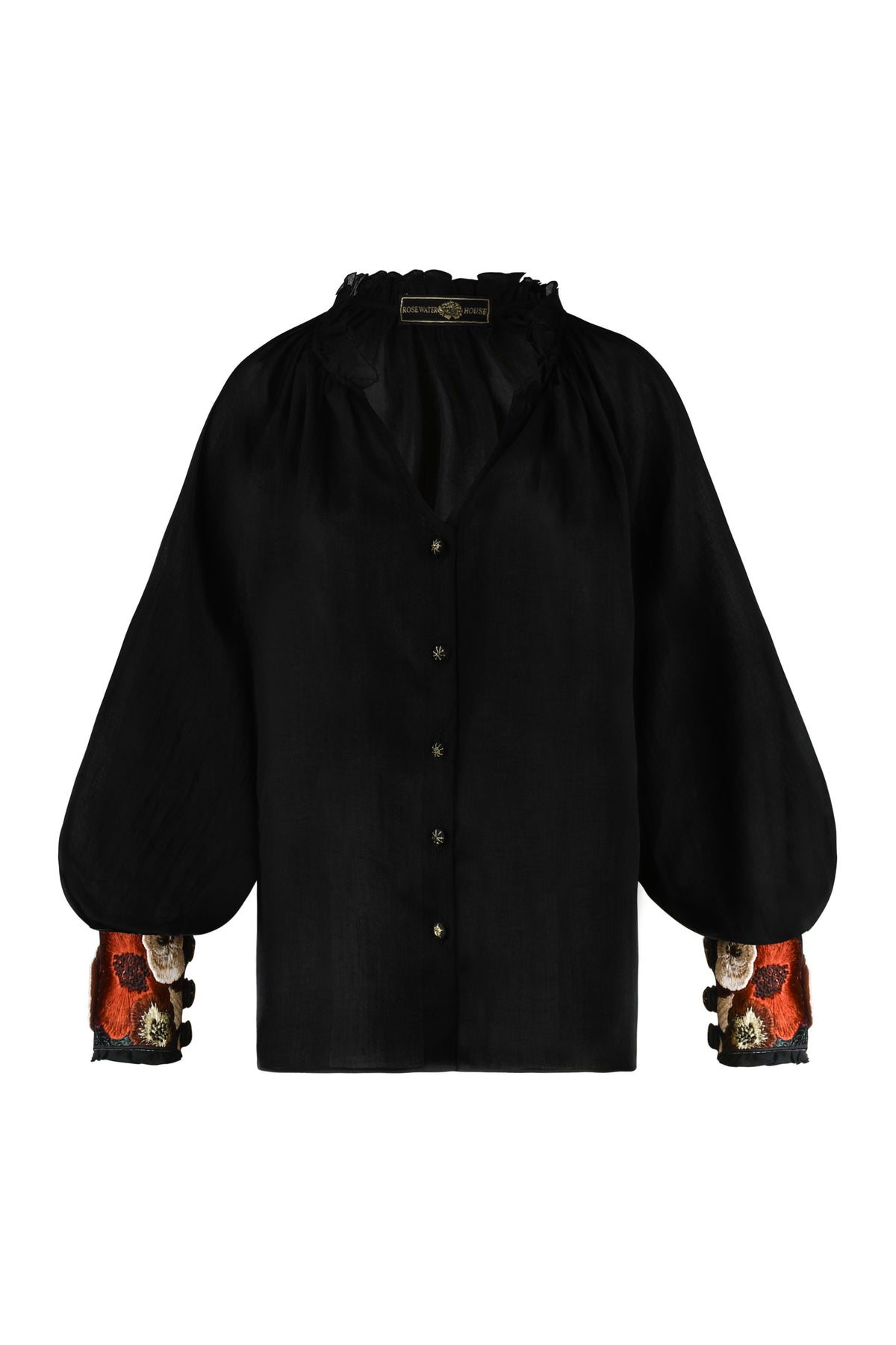 Pansy Blouse - Black Tops - Blouse Rosewater House 