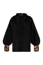 Pansy Blouse - Black Tops - Blouse Rosewater House 