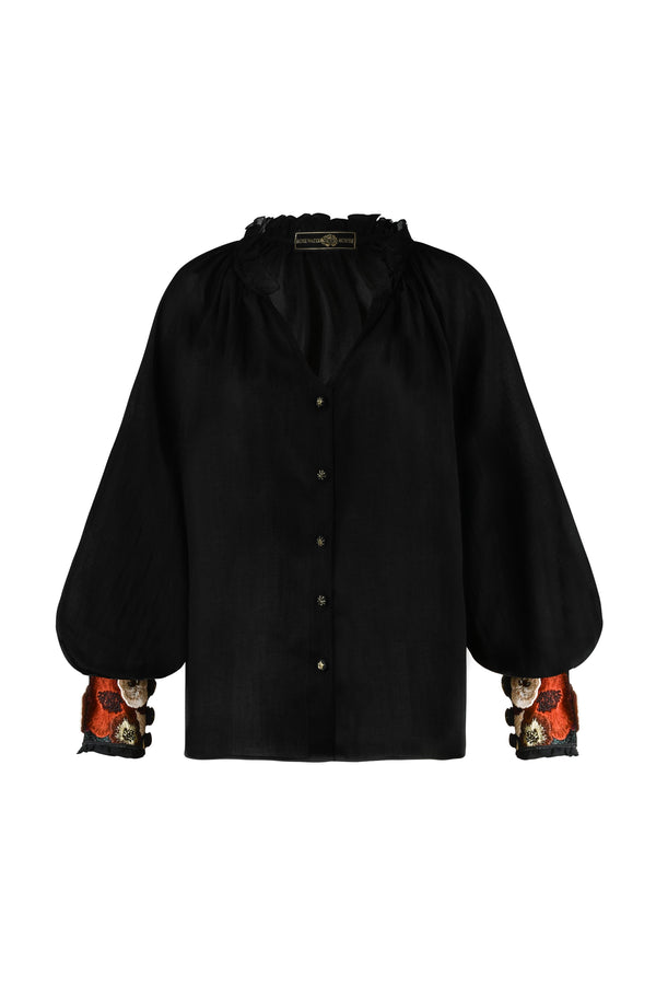 Pansy Blouse - Black Rosewater House 