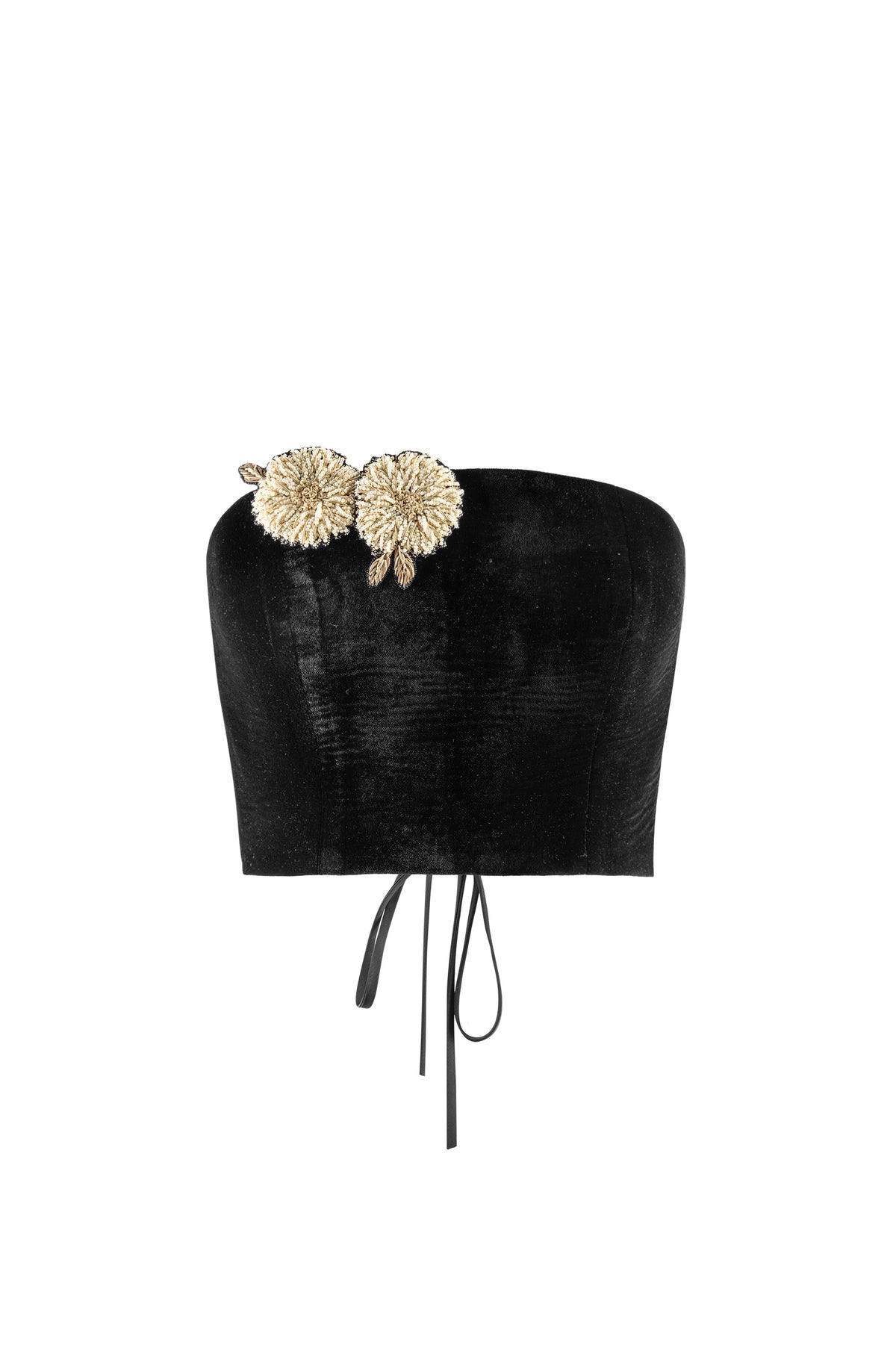 Rosa Strapless Bustier Top - Rosa embelishment Tops - Bustier & Embroidered Rosewater House 