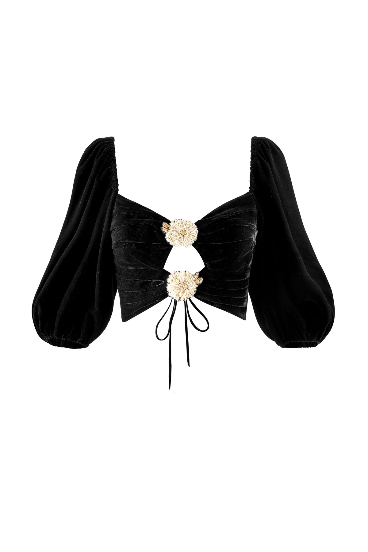 Rosa Cutout Top - Rosa Embelishment Tops - Bustier & Embroidered Rosewater House 