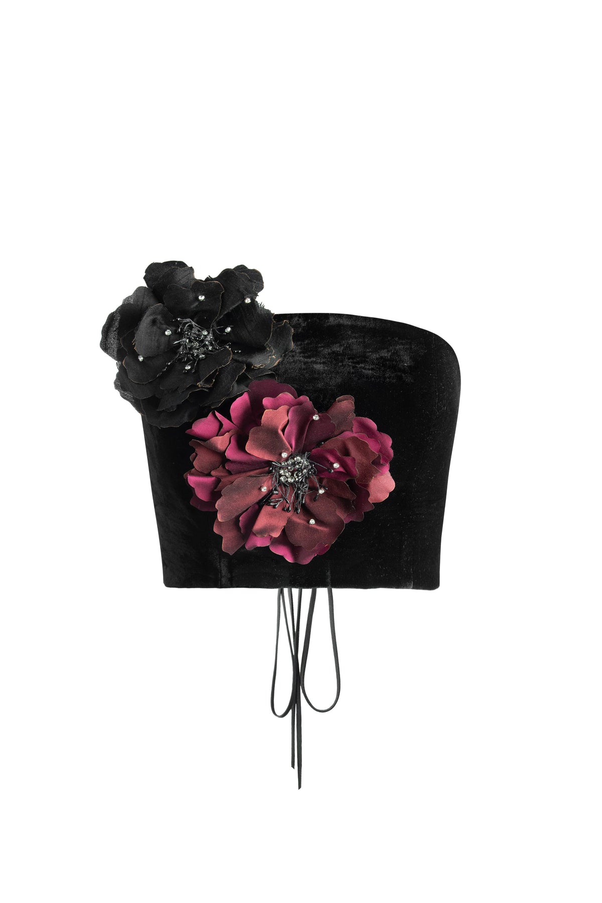 Rosa Strapless Bustier Top - Persica Floral Embelishment Tops - Bustier & Embroidered Rosewater House 
