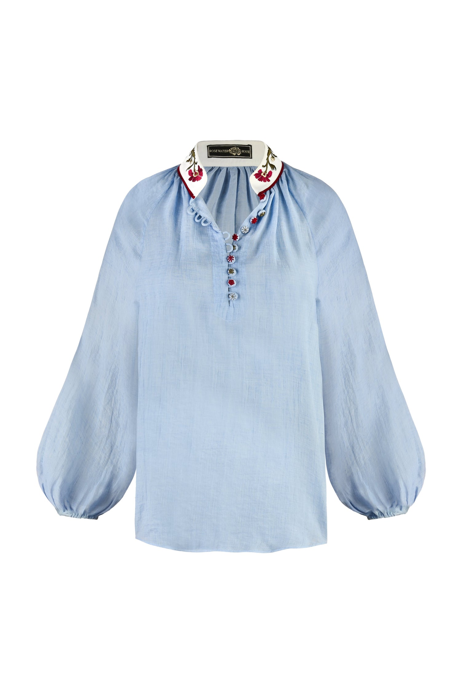 Ania Blouse - Blue Tops - Blouse Rosewater House 