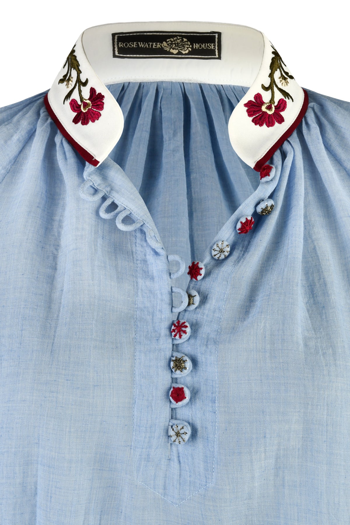 Ania Blouse - Blue Tops - Blouse Rosewater House