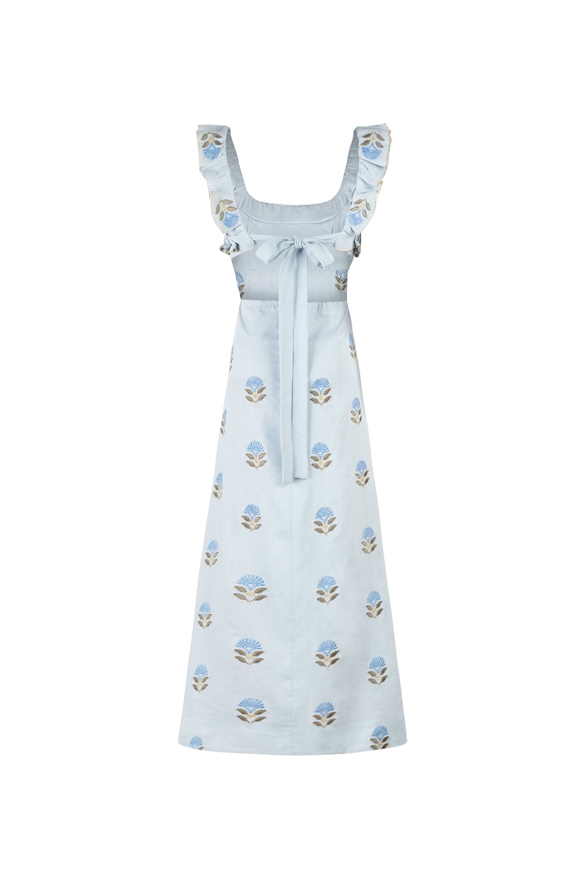 Malika Dress - Lotus Embroidery Dresses - Midi Rosewater House 