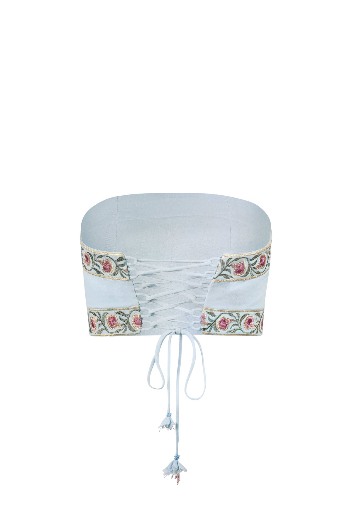 Carnation Crop Top - Carnation Embroidery Tops - Bustier & Embroidered Rosewater House - Wholesale SS25 
