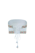 Carnation Crop Top - Carnation Embroidery Tops - Bustier & Embroidered Rosewater House - Wholesale SS25 