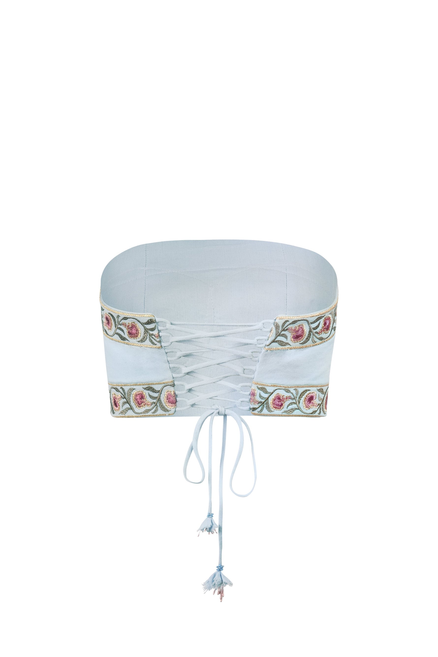 Carnation Crop Top - Carnation Embroidery Tops - Bustier & Embroidered Rosewater House - Wholesale SS25 